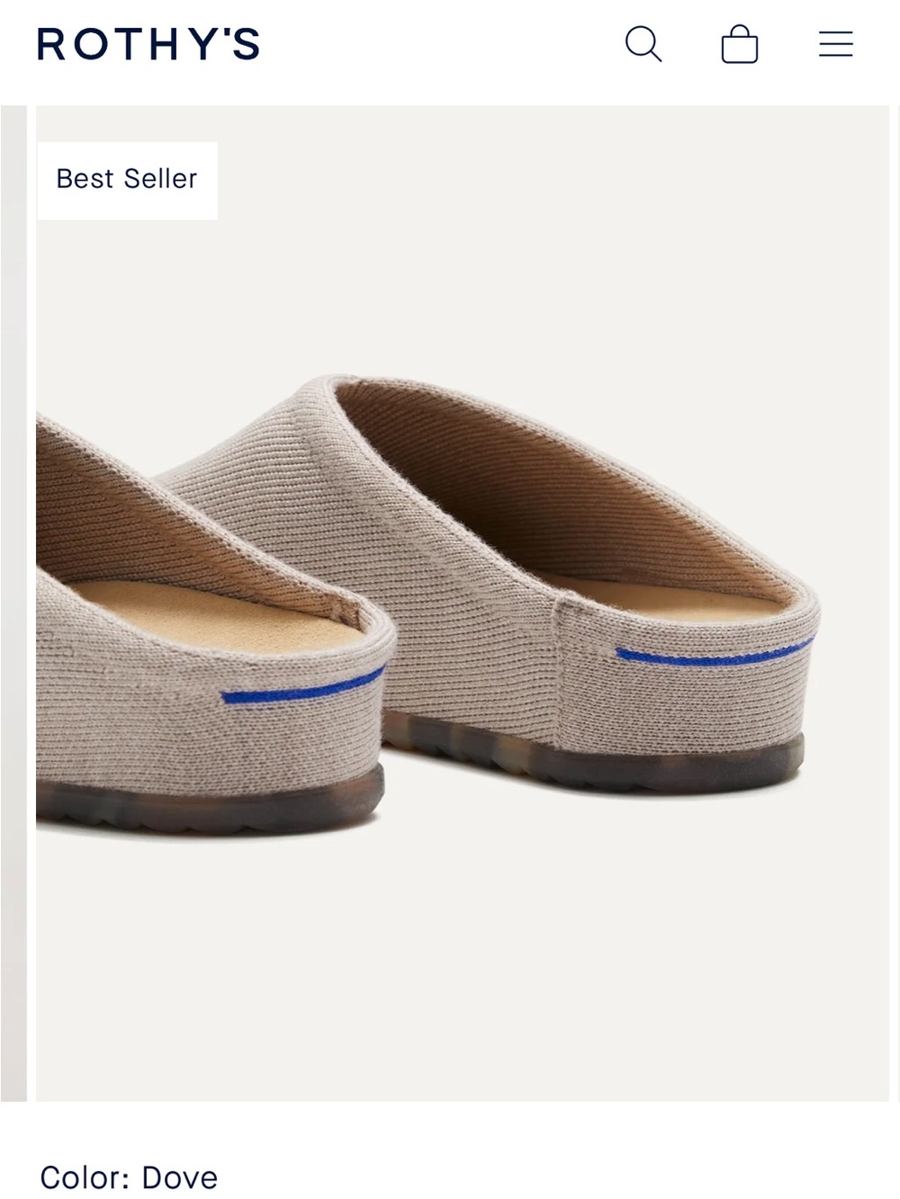 💖SPOTLIGHT💖NWOT Rothy’s Casual Clog in Dove - Picture 4 of 10